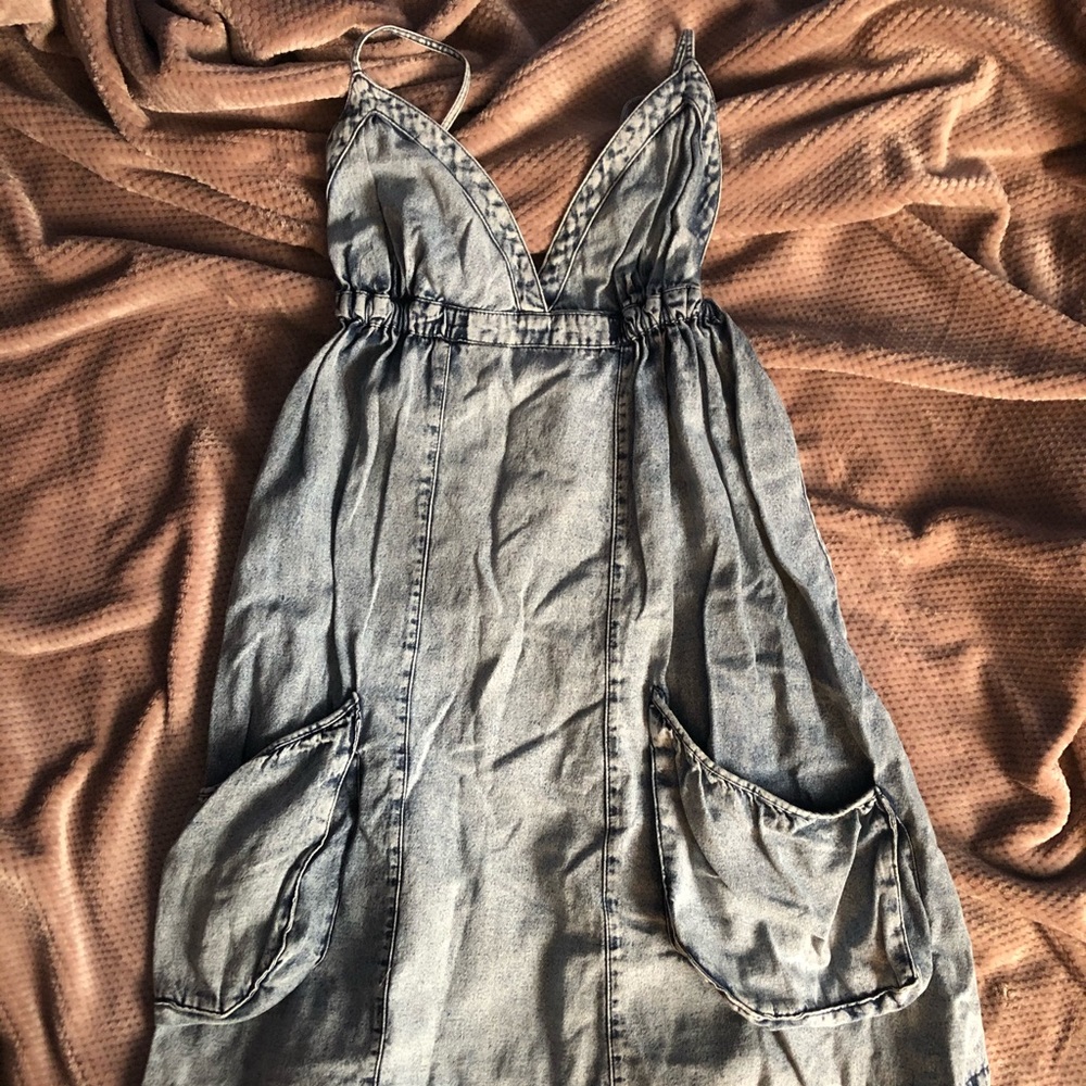 Acid wash dress